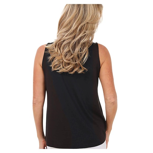 Lulu b Women's Black UPF 50 Sleeveless V-Neck Tank Top Size S - Picture 2 of 8